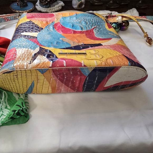 Brahmin Vibrant Patchwork Leather Shoulder/Crossbody Bag - Picture 6 of 11